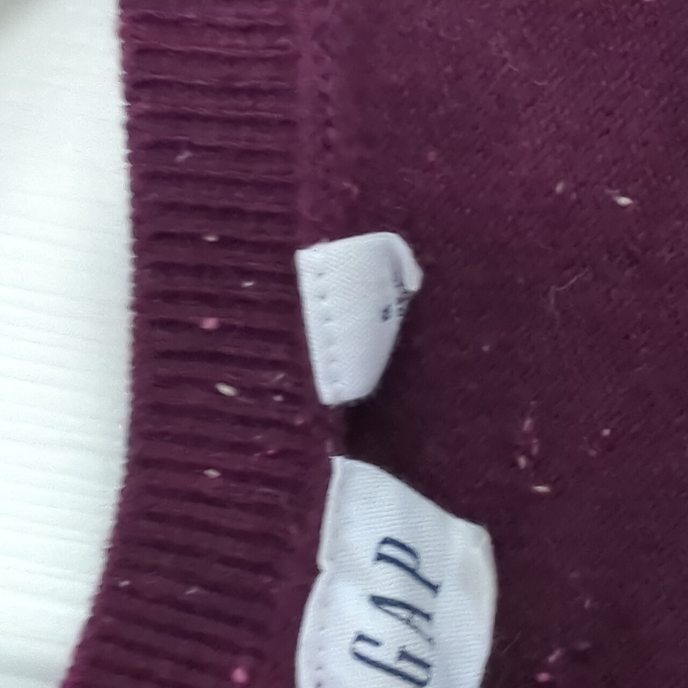 Gap Women's Purple Plum Speckled Cardigan Sweater Cotton Blend - Picture 5 of 8